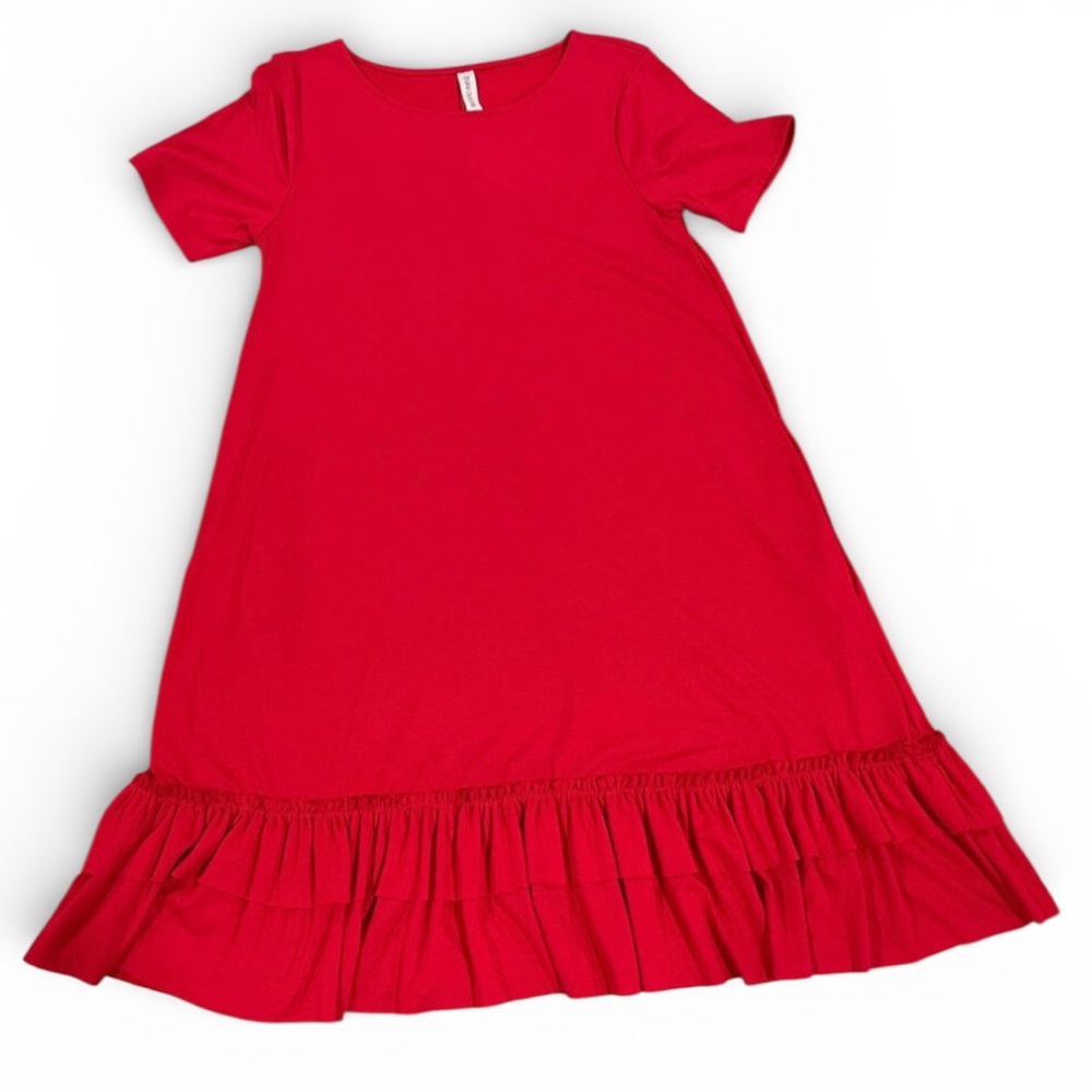 334 -‎ Zenna Red Short Sleeve Dress - Size M*